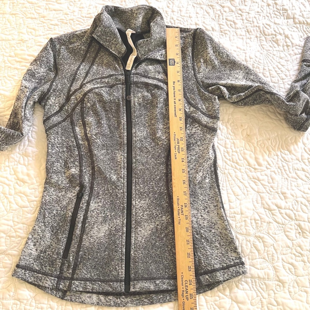 Lululemon Define Jacket Space Dye Black White Full Zip Yoga Athletic Size 10 - Picture 4 of 9
